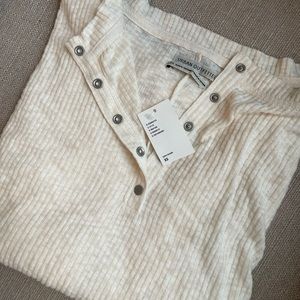 Urban outfitters Henley off white top XS
